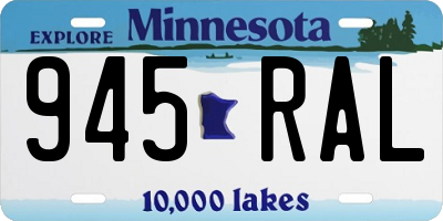 MN license plate 945RAL