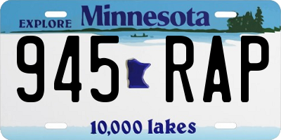 MN license plate 945RAP