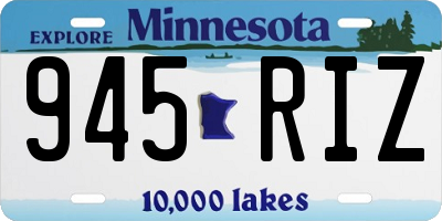 MN license plate 945RIZ