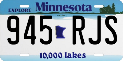 MN license plate 945RJS