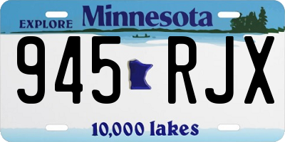 MN license plate 945RJX