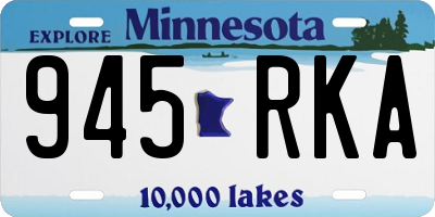 MN license plate 945RKA