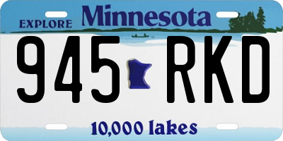 MN license plate 945RKD