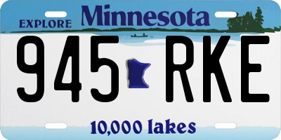 MN license plate 945RKE