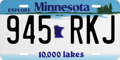 MN license plate 945RKJ
