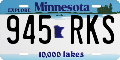 MN license plate 945RKS
