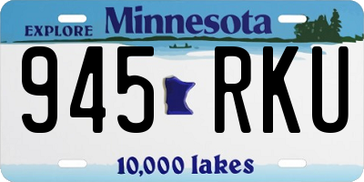 MN license plate 945RKU