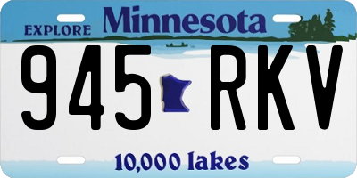 MN license plate 945RKV