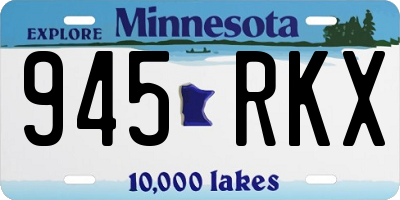 MN license plate 945RKX