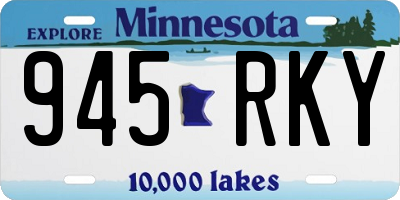 MN license plate 945RKY