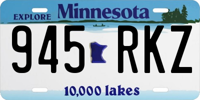 MN license plate 945RKZ