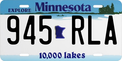 MN license plate 945RLA