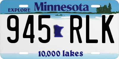 MN license plate 945RLK