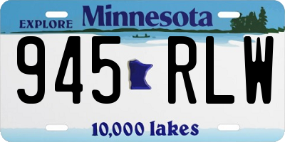 MN license plate 945RLW