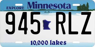 MN license plate 945RLZ