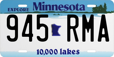 MN license plate 945RMA