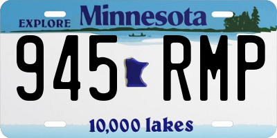 MN license plate 945RMP