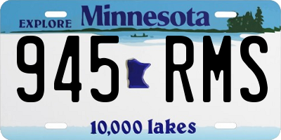 MN license plate 945RMS