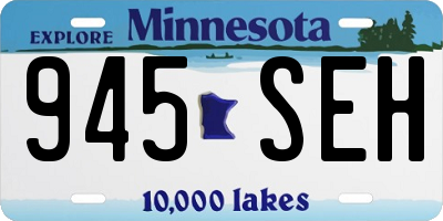 MN license plate 945SEH