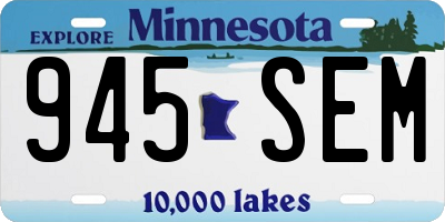 MN license plate 945SEM