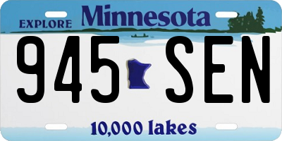 MN license plate 945SEN