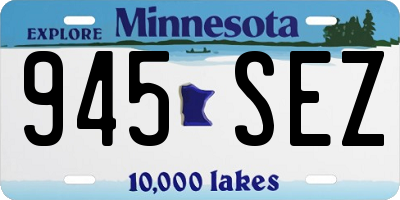 MN license plate 945SEZ