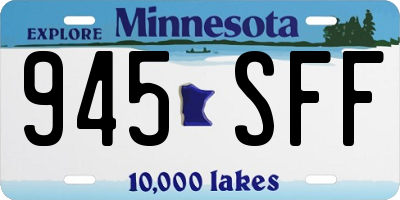 MN license plate 945SFF