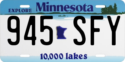 MN license plate 945SFY