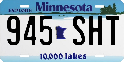 MN license plate 945SHT