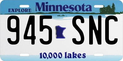 MN license plate 945SNC