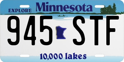 MN license plate 945STF