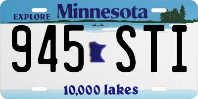 MN license plate 945STI