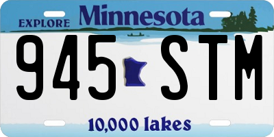 MN license plate 945STM