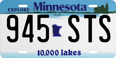 MN license plate 945STS