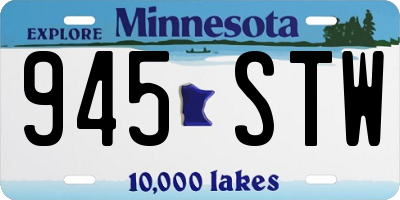 MN license plate 945STW