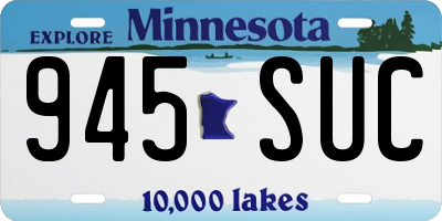 MN license plate 945SUC