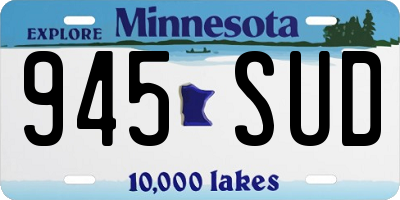 MN license plate 945SUD
