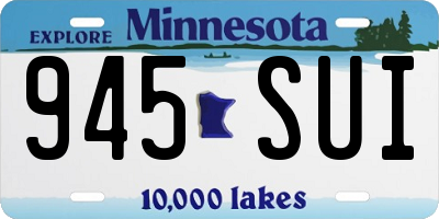 MN license plate 945SUI