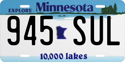 MN license plate 945SUL
