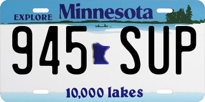 MN license plate 945SUP
