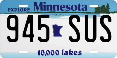 MN license plate 945SUS
