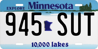 MN license plate 945SUT