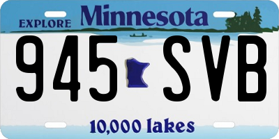MN license plate 945SVB