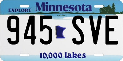 MN license plate 945SVE