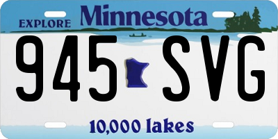 MN license plate 945SVG