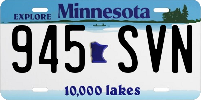 MN license plate 945SVN