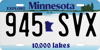 MN license plate 945SVX