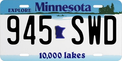 MN license plate 945SWD