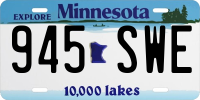 MN license plate 945SWE