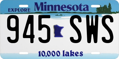 MN license plate 945SWS